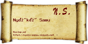 Nyókó Samu névjegykártya